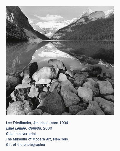 Lee Friedlander, Lake Lousie, Canada, 2000, Gelatin silver print, Gift of the photographer, MoMA