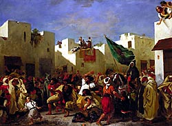 Fanatics of Tangier, Eugene Delacroix, 1837 - 1838, oil on canvas, Bequest of Mr. Jerome Hill
