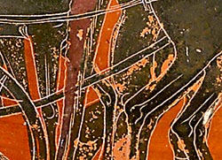 Detail of incised lines from the Hydria