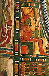 Painting of Osiris from the Mummy Case of Lady Teshat